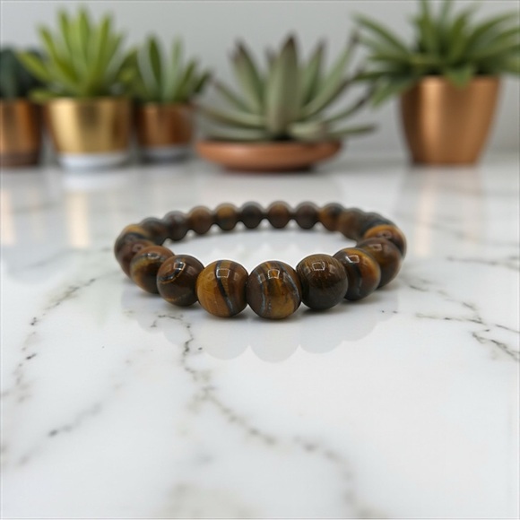 Natural Tiger Eye Bracelet - Picture 9 of 11